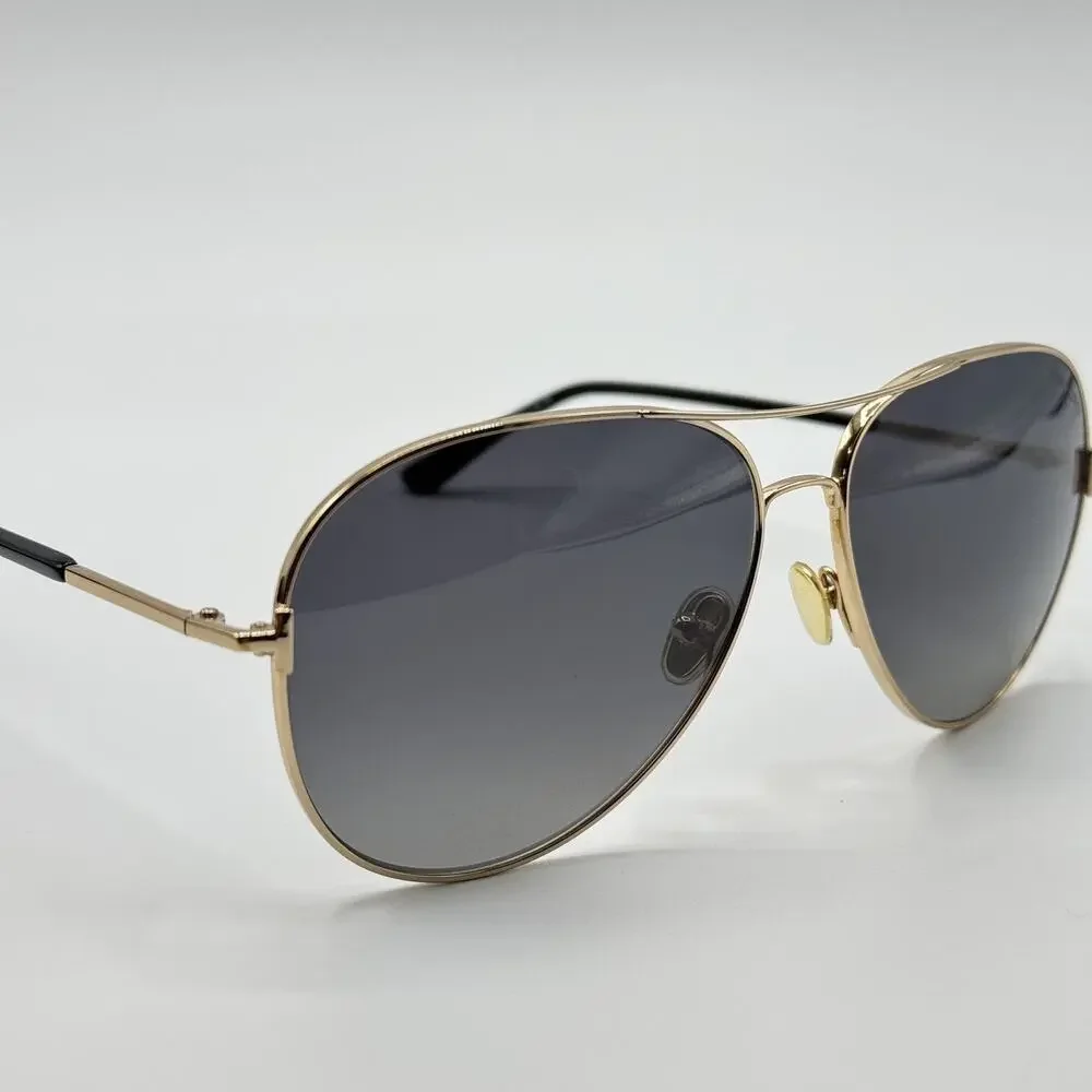 Tom Ford Sunglasses Clark TF823 28D Rose Gold Aviator Polarized Smoke Lens 59mm